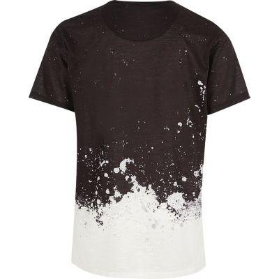 Boys black splatter print T-shirt